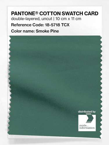 PANTONE® COTTON SWATCH CARD 18-5718 TCX Smoke Pine