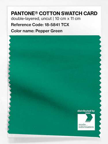 Artikelbild des Artikels “PANTONE® COTTON SWATCH CARD 18-5841 TCX Pepper Green “