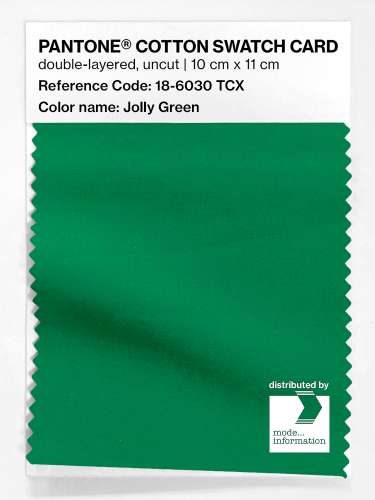 Product image of the product “PANTONE® COTTON SWATCH CARD 18-6030 TCX Jolly Green ”