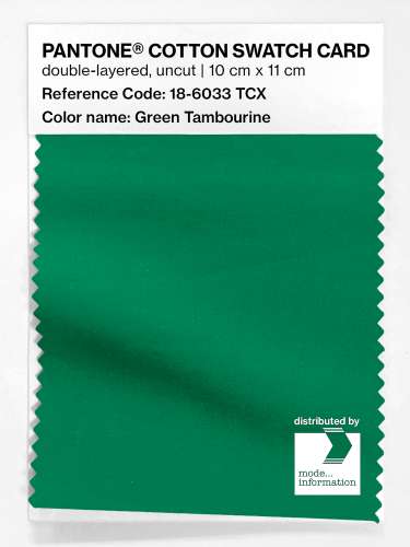 Artikelbild des Artikels “PANTONE® COTTON SWATCH CARD 18-6033 TCX Green Tambourine “