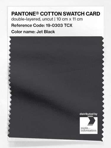 Artikelbild des Artikels “PANTONE® COTTON SWATCH CARD 19-0303 TCX Jet Black “