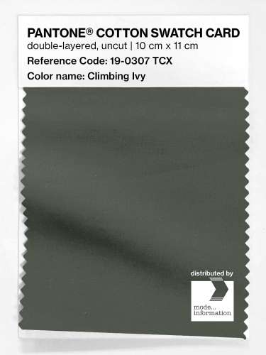 PANTONE® COTTON SWATCH CARD 19-0307 TCX Climbing Ivy