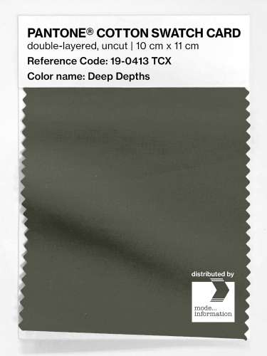 PANTONE® COTTON SWATCH CARD 19-0413 TCX Deep Depths
