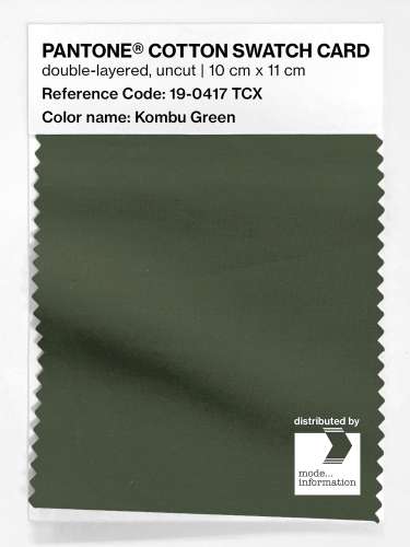 Artikelbild des Artikels “PANTONE® COTTON SWATCH CARD 19-0417 TCX Kombu Green “