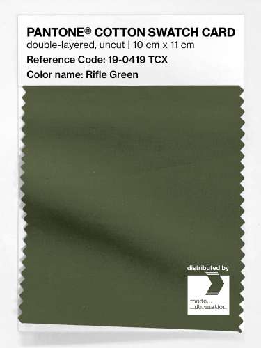 Artikelbild des Artikels “PANTONE® COTTON SWATCH CARD 19-0419 TCX Rifle Green “