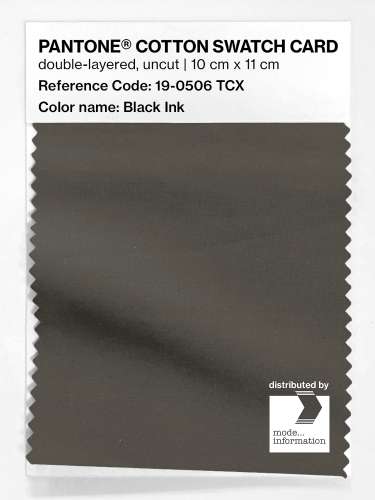 PANTONE® COTTON SWATCH CARD 19-0506 TCX Black Ink
