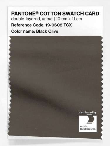 Artikelbild des Artikels “PANTONE® COTTON SWATCH CARD 19-0608 TCX Black Olive “