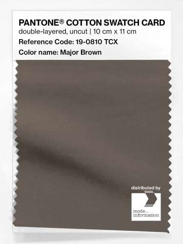 PANTONE® COTTON SWATCH CARD 19-0810 TCX Major Brown