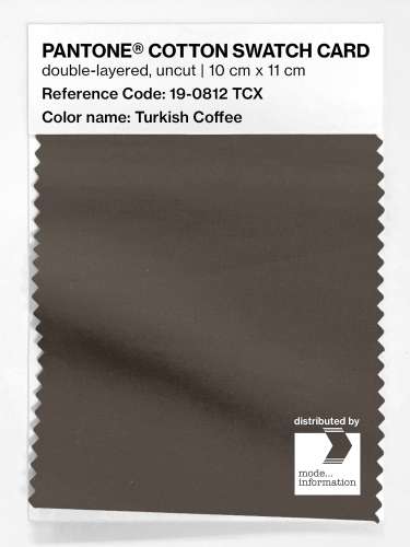 PANTONE® COTTON SWATCH CARD 19-0812 TCX Turkish Coffee