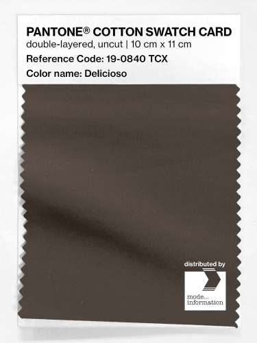 Product image of the product “PANTONE® COTTON SWATCH CARD 19-0840 TCX Delicioso ”