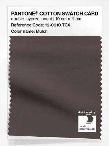 Product image of the product “PANTONE® COTTON SWATCH CARD 19-0910 TCX Mulch ”