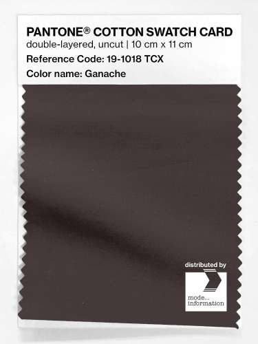 PANTONE® COTTON SWATCH CARD 19-1018 TCX Ganache