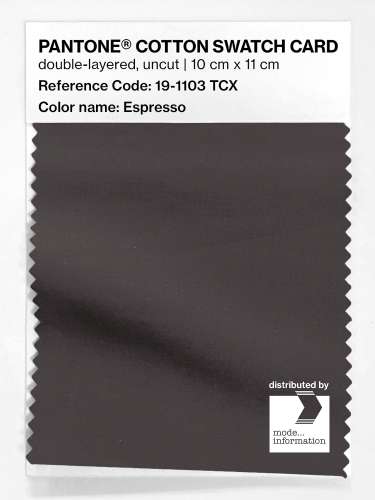 PANTONE® COTTON SWATCH CARD 19-1103 TCX Espresso