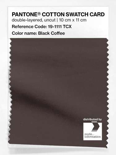 Artikelbild des Artikels “PANTONE® COTTON SWATCH CARD 19-1111 TCX Black Coffee “