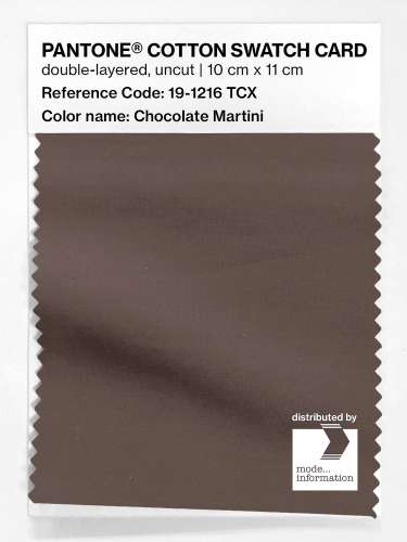 Artikelbild des Artikels “PANTONE® COTTON SWATCH CARD 19-1216 TCX Chocolate Martini “