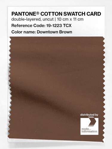 Artikelbild des Artikels “PANTONE® COTTON SWATCH CARD 19-1223 TCX Downtown Brown “