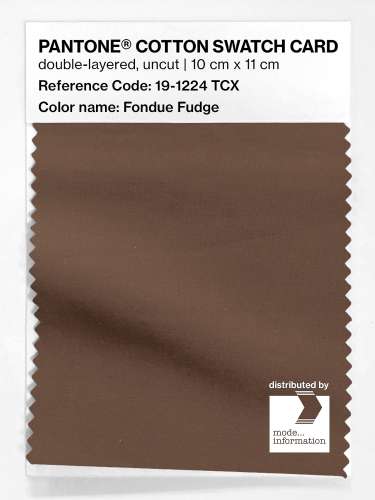 Artikelbild des Artikels “PANTONE® COTTON SWATCH CARD 19-1224 TCX Fondue Fudge “