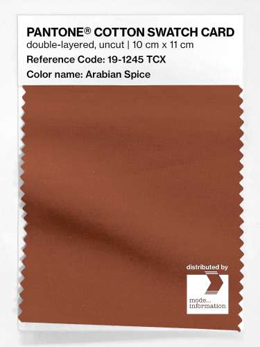 Artikelbild des Artikels “PANTONE® COTTON SWATCH CARD 19-1245 TCX Arabian Spice “