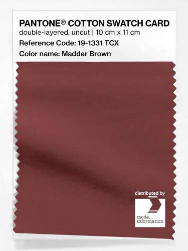 Artikelbild des Artikels “PANTONE® COTTON SWATCH CARD 19-1331 TCX Madder Brown “