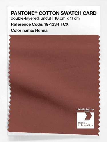 PANTONE® COTTON SWATCH CARD 19-1334 TCX Henna