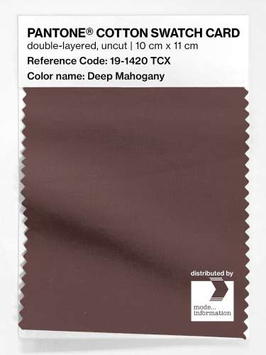 Artikelbild des Artikels “PANTONE® COTTON SWATCH CARD 19-1420 TCX Deep Mahogany “