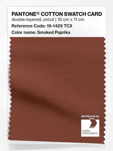 Artikelbild des Artikels “PANTONE® COTTON SWATCH CARD 19-1429 TCX Smoked Paprika “