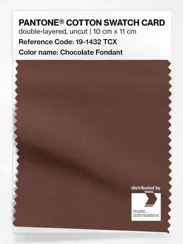 Artikelbild des Artikels “PANTONE® COTTON SWATCH CARD 19-1432 TCX Chocolate Fondant “