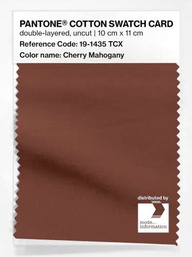 Artikelbild des Artikels “PANTONE® COTTON SWATCH CARD 19-1435 TCX Cherry Mahogany “
