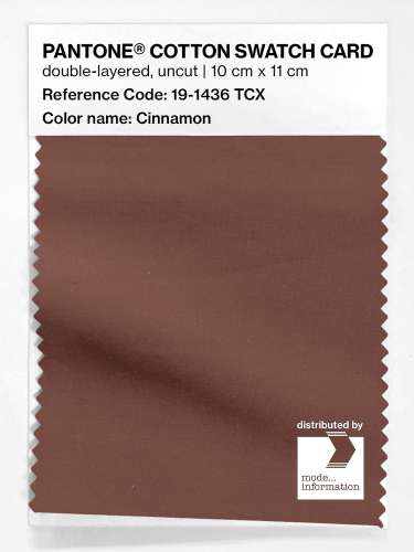 Artikelbild des Artikels “PANTONE® COTTON SWATCH CARD 19-1436 TCX Cinnamon “