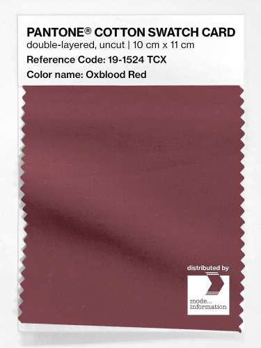 Artikelbild des Artikels “PANTONE® COTTON SWATCH CARD 19-1524 TCX Oxblood Red “