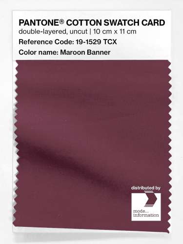 Artikelbild des Artikels “PANTONE® COTTON SWATCH CARD 19-1529 TCX Maroon Banner “
