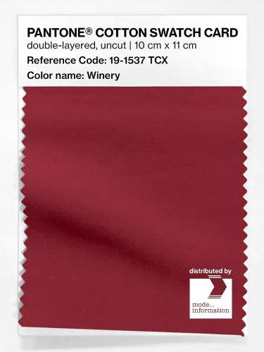 Product image of the product “PANTONE® COTTON SWATCH CARD 19-1537 TCX Winery ”