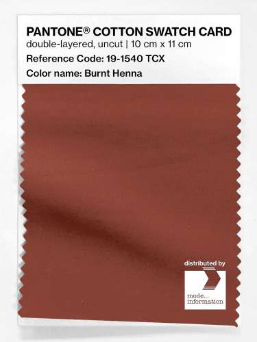 Artikelbild des Artikels “PANTONE® COTTON SWATCH CARD 19-1540 TCX Burnt Henna “