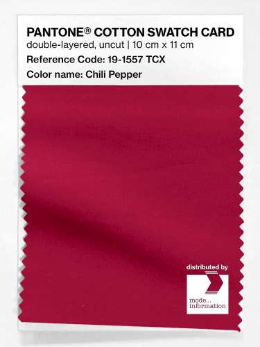 Artikelbild des Artikels “PANTONE® COTTON SWATCH CARD 19-1557 TCX Chili Pepper “