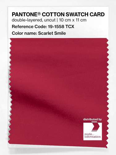 Artikelbild des Artikels “PANTONE® COTTON SWATCH CARD 19-1558 TCX Scarlet Smile “