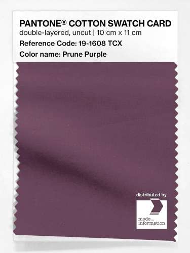 Artikelbild des Artikels “PANTONE® COTTON SWATCH CARD 19-1608 TCX Prune Purple “