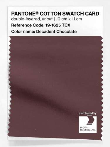Artikelbild des Artikels “PANTONE® COTTON SWATCH CARD 19-1625 TCX Decadent Chocolate “