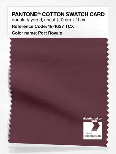 PANTONE® COTTON SWATCH CARD 19-1627 TCX Port Royale