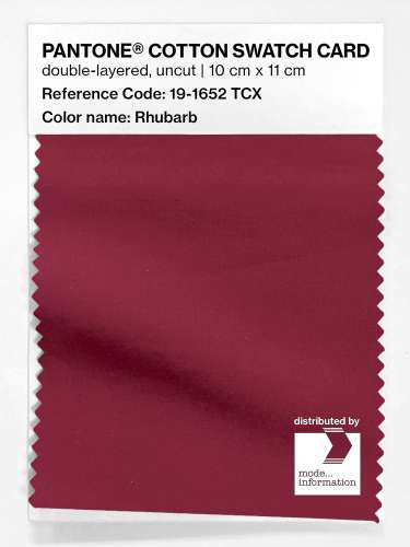 Product image of the product “PANTONE® COTTON SWATCH CARD 19-1652 TCX Rhubarb ”