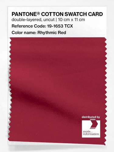 Product image of the product “PANTONE® COTTON SWATCH CARD 19-1653 TCX Rhythmic Red ”