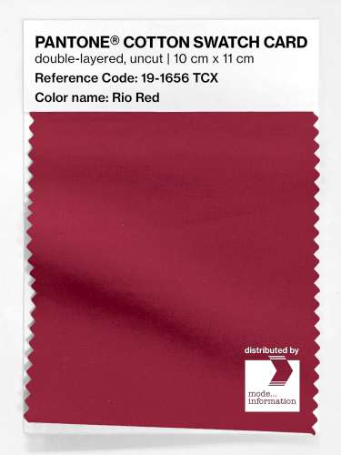 Artikelbild des Artikels “PANTONE® COTTON SWATCH CARD 19-1656 TCX Rio Red “