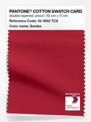 PANTONE® COTTON SWATCH CARD 19-1662 TCX Samba