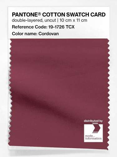 Artikelbild des Artikels “PANTONE® COTTON SWATCH CARD 19-1726 TCX Cordovan “