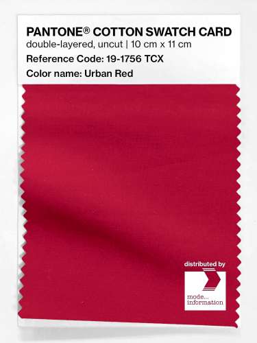 Artikelbild des Artikels “PANTONE® COTTON SWATCH CARD 19-1756 TCX Urban Red “