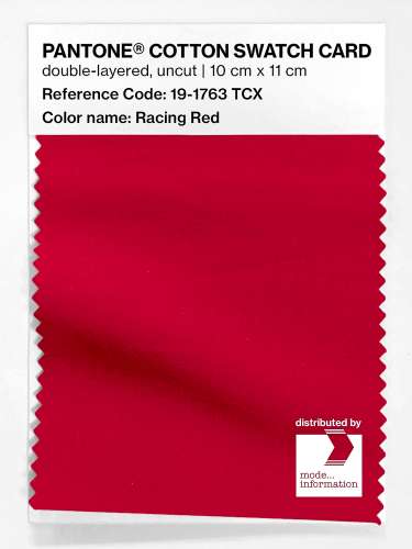 Artikelbild des Artikels “PANTONE® COTTON SWATCH CARD 19-1763 TCX Racing Red “
