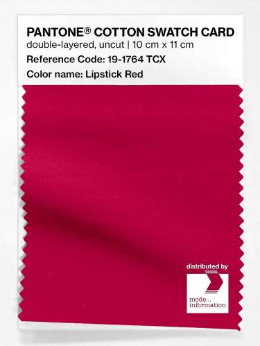 Artikelbild des Artikels “PANTONE® COTTON SWATCH CARD 19-1764 TCX Lipstick Red “