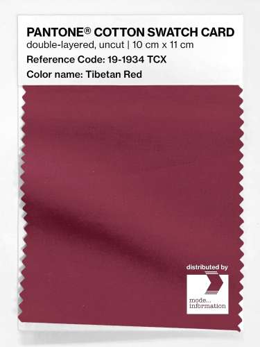 Artikelbild des Artikels “PANTONE® COTTON SWATCH CARD 19-1934 TCX Tibetan Red “