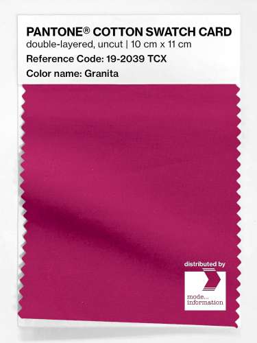 Product image of the product “PANTONE® COTTON SWATCH CARD 19-2039 TCX Granita ”