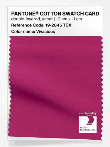 PANTONE® COTTON SWATCH CARD 19-2045 TCX Vivacious