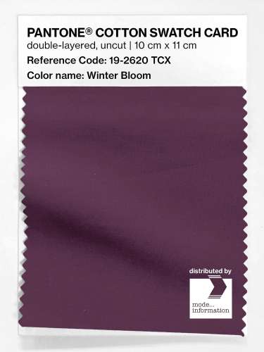 PANTONE® COTTON SWATCH CARD 19-2620 TCX Winter Bloom